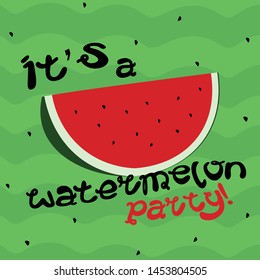 Watermelon background art for party invitations or whatever you want. If you love watermelon-themed stuffs, you will love this vector.
