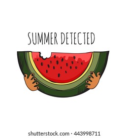 Watermelon background, digital art, design print 
