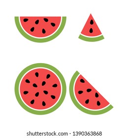 watermelon background green vertical stripes summer vibes vector