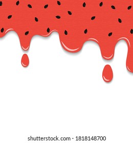Fondo de sandía con semilla y textura de piel. Vector plano