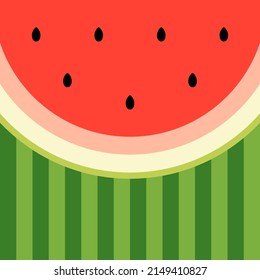 Watermelon Background Vector Illustration, Summer Concept.