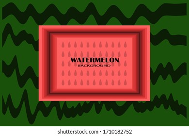 watermelon background vector with watermelon rind and green background The predominance of pink and green is suitable for your digital background needs