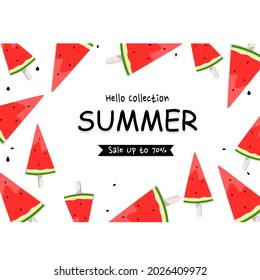 watermelon banner design. fresh banner design.cute banner.