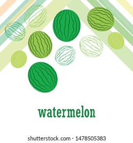 Watermelon. Banner juicy ripe watermelon slices. Summer time.