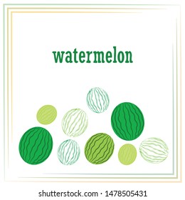 Watermelon. Banner juicy ripe watermelon slices. Summer time.