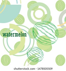 Watermelon. Banner juicy ripe watermelon slices. Summer time.