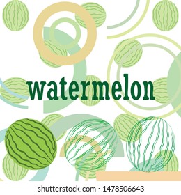 Watermelon. Banner juicy ripe watermelon slices. Summer time.