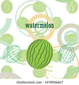 Watermelon. Banner juicy ripe watermelon slices. Summer time.