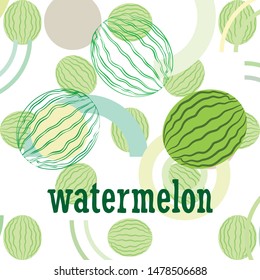 Watermelon. Banner juicy ripe watermelon slices. Summer time.