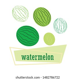 Watermelon. Banner juicy ripe watermelon slices. Summer time.