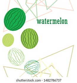 Watermelon. Banner juicy ripe watermelon slices. Summer time.