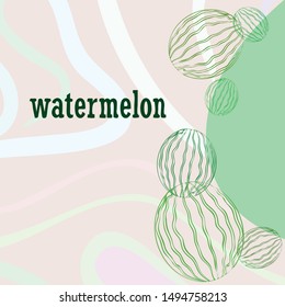 Watermelon. Banner juicy ripe watermelon slices. Summer time.