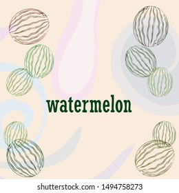 Watermelon. Banner juicy ripe watermelon slices. Summer time.
