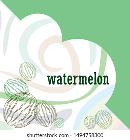 Watermelon. Banner juicy ripe watermelon slices. Summer time.