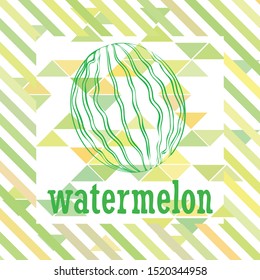 Watermelon. Banner juicy ripe watermelon slices. Summer time