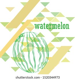 Watermelon. Banner juicy ripe watermelon slices. Summer time