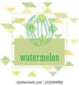 Watermelon. Banner juicy ripe watermelon slices. Summer time