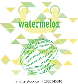 Watermelon. Banner juicy ripe watermelon slices. Summer time