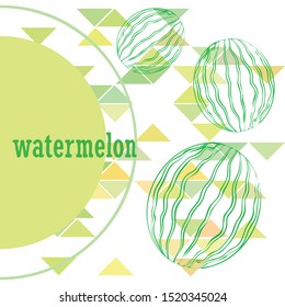 Watermelon. Banner juicy ripe watermelon slices. Summer time
