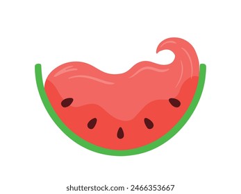 Watermelon beachfor tropical summer holiday vector illustration isolated