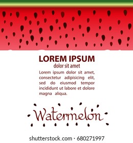 Watermelon. A beautiful bright pattern with watermelon texture to create posters, booklets, banners, promotional items.