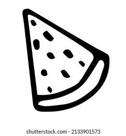 
watermelon berry black and white food