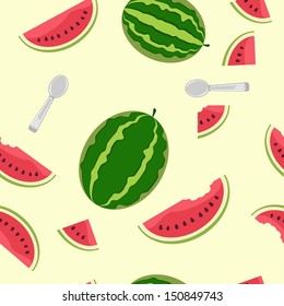 Watermelon berry endless pattern