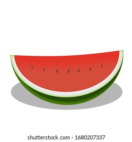 Watermelon big one of fruit. It fresh for summer. Vector.