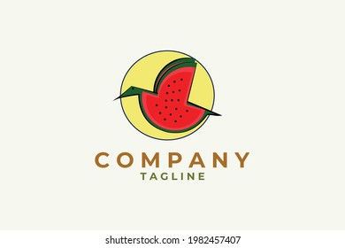 Watermelon Bird Logo Cute Attractive Cartoon Stock Vector (Royalty Free ...