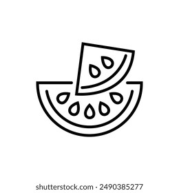 watermelon  black icon art, illustration.