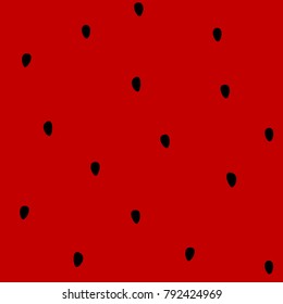 watermelon black seed on red background seamless pattern, texture, wallpaper, label banner, vector design