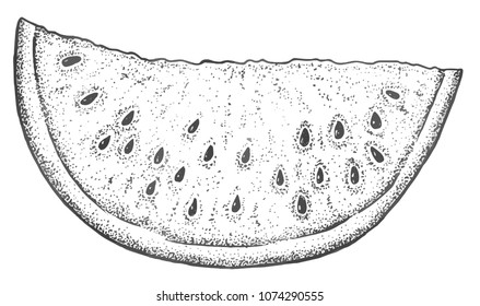 watermelon from black and white graphics