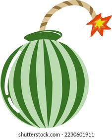 vector de diseño de arte de la bomba de la sandía