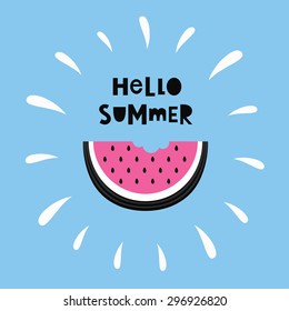 watermelon card.vector illustration
