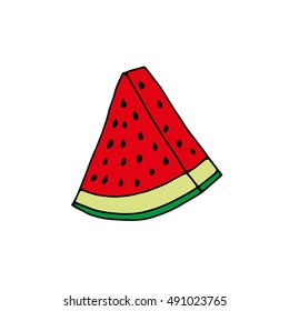 watermelon card.vector illustration