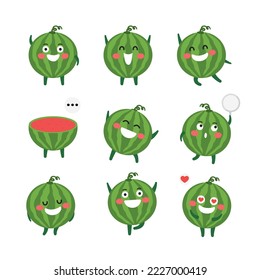 Watermelon Cartoon Character sticker mascot