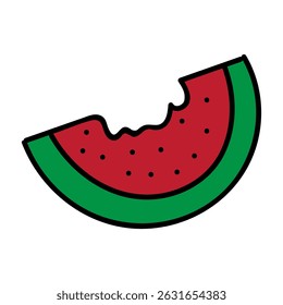 watermelon cartoon color vector illustrator 