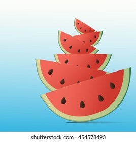 watermelon cartoon vector background