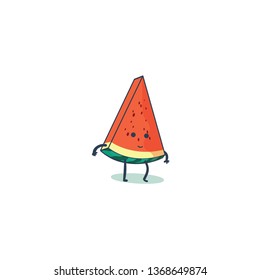 Watermelon Cartoon Vector Icon