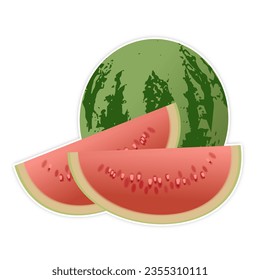 watermelon cartoon vector illustration background