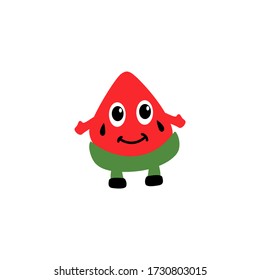 Watermelon Character Icon Vector Image