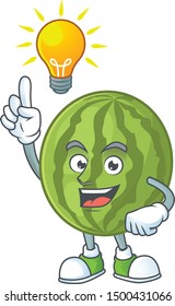 watermelon character mascot for symbol healthy fruit