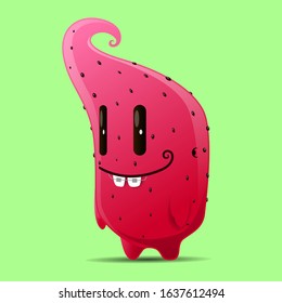 watermelon character with seeds smiling