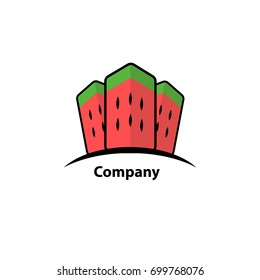watermelon city logo vector