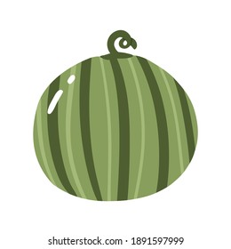 Watermelon colorful vector illustration isolated on white background. Hand drawn style, cute doodle art. Agricultural concept. Fruits for gardening. Healthy diet.