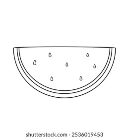 Watermelon coloring pages for kids. Trace and color watermelon. Watermelon fruit flashcard for kids. Watermelon isolated on white background. Kindergarten and preschool worksheets printable for kids. 