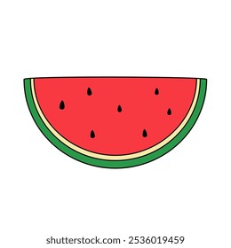 Watermelon coloring pages for kids. Trace and color watermelon. Watermelon fruit flashcard for kids. Watermelon isolated on white background. Kindergarten and preschool worksheets printable for kids. 