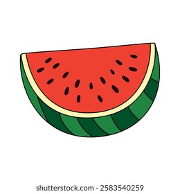 Watermelon coloring pages for kids. Trace and color watermelon. Watermelon fruit flashcard for kids. Watermelon isolated on white background. Kindergarten and preschool worksheets printable for kids. 