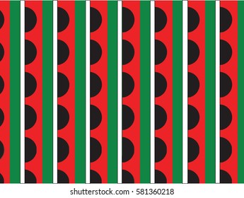 watermelon colors on a geometric vector abstract pattern