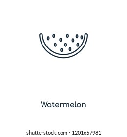 Watermelon concept line icon. Linear Watermelon concept outline symbol design. This simple element illustration can be used for web and mobile UI/UX.